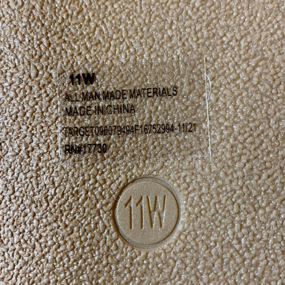 NWT Universal Thread black faux leather Addie slide sandals size 11W (wide) - Picture 8 of 9